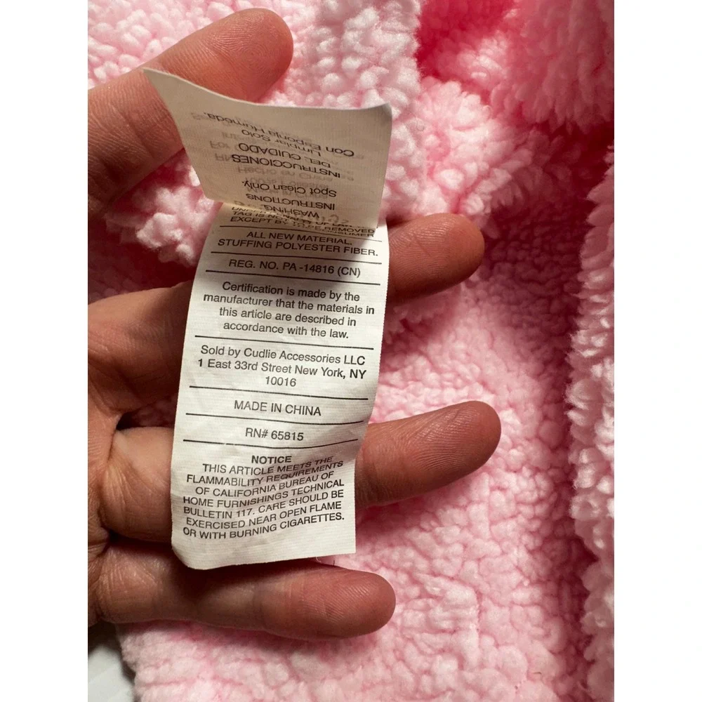 Little Beginnings Pink Teddy Bear Security Blanket Minky Dot Sherpa Lovey 116839